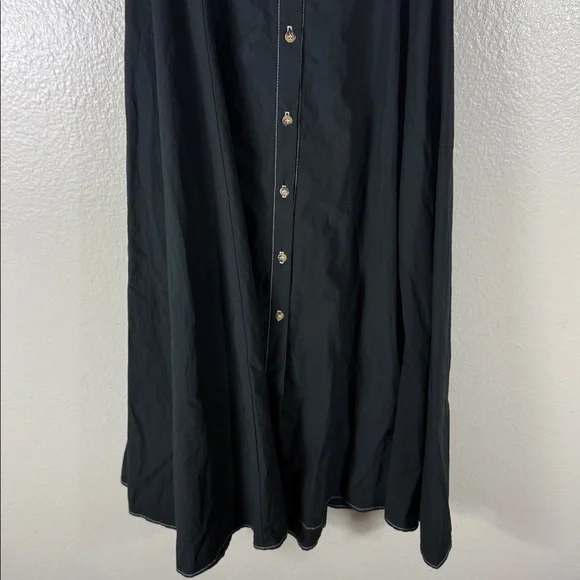 Ciao Lucia Deia Black Cotton Tie Back Midi Dress - Picture 6 of 11